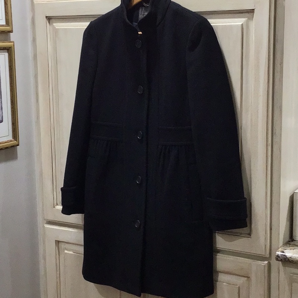 J. Crew Classic Black Pea Coat
